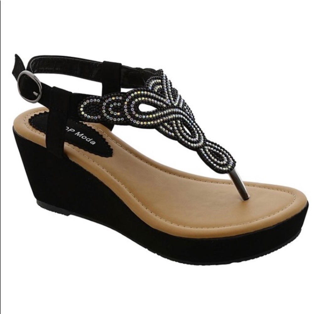 Top Moda Wedge Sandals Size 9